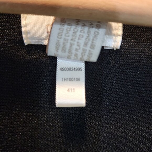 Chicos Black Sleeveless Faux Wrap Dress Size L‎ Rayon/Spandex Blend - Picture 4 of 10